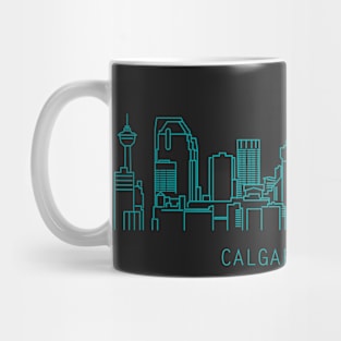 Calgary skyline line art Mug